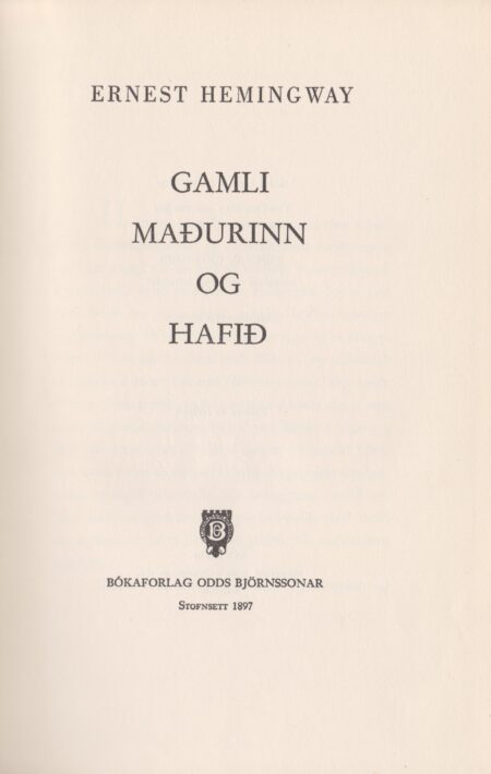 Gamli maðurinn og hafið