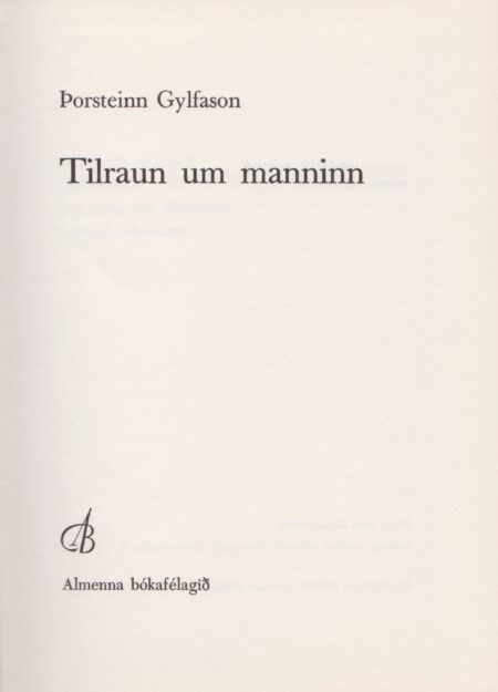 Tilraun um manninn