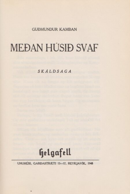 Meðan húsið svaf