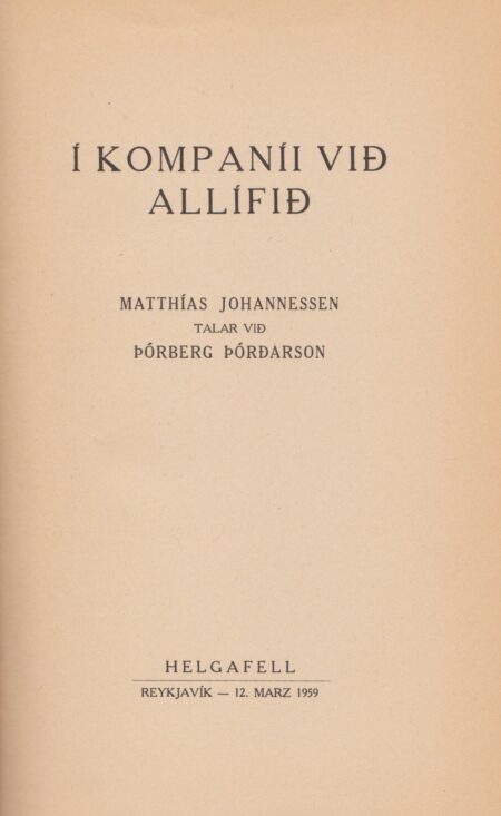 Í kompaní við allífið
