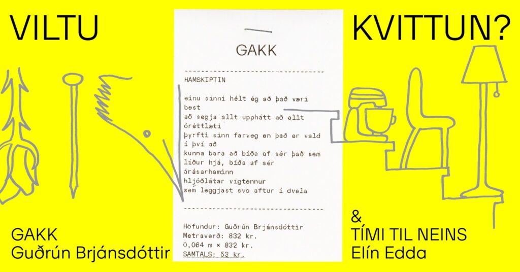 Viltu kvittun? Ljóðaútgáfa í Skáldu